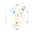 アルパカショップのカラフル雨粒のILoveYou Mini Clear Multipurpose Case