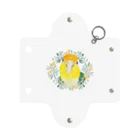 mariechan_koboの031 シロハラインコ オレンジ小花のリース Mini Clear Multipurpose Case