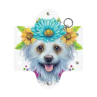 znbmsrrの花柄のポメラニアン犬と子犬。 女の子と男の子への美しい贈り物。 ミニクリアマルチケース