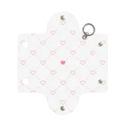 Charmyraのdiagonal grid-heart_mini_clr_pk Mini Clear Multipurpose Case