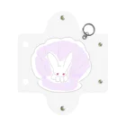 妖怪 水姫城-Yokai.Mizukijyo-ฅ^ơωơ^ฅ♡の貝がらと、ネコうさ🐰(ラベンダー×ホワイト) Mini Clear Multipurpose Case