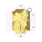 金色猫のキラキラネコ ミニクリアマルチケース