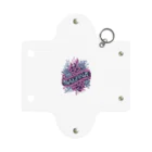 N SAUNA LOGOのネオン風花柄サウナロゴ11　花柄ver.4 Mini Clear Multipurpose Case