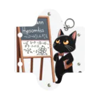 niko&PANDA shopのリーマン予想を解こうとしている猫の学者さん ミニクリアマルチケース