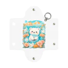 りんりんの可愛いシロクマちゃんショップ　かわいいよ！の白くてふわふわのシロクマちゃんと花々 Mini Clear Multipurpose Case