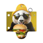 Colorful Canvasのハンバーガーを食べるパンダ Mini Clear Multipurpose Case