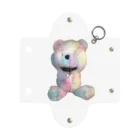 💜Salon de Lucia💜のPeek-a-boo Teddy rainbow Mini Clear Multipurpose Case
