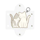かわいいもののおみせ　いそぎんちゃくの仲良し猫　灰白ハチワレ&白 Mini Clear Multipurpose Case