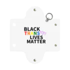 RIRI_designのBLACK TRANS LIVES MATTER（ブラック・トランス・ライブス・マター） Mini Clear Multipurpose Case