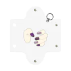 みかんの実のアクスタケース 豹柄ネイル purple ミニクリアマルチケース