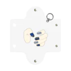 みかんの実のアクスタケース 豹柄ネイル blue Mini Clear Multipurpose Case
