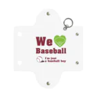 キッズモード某のWe love Baseball(レッド) ミニクリアマルチケース