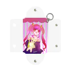 Art☆Magicのぬいぐるみを抱えたピンクちゃん ミニクリアマルチケース