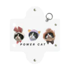 パワーSHOPのハチワレ猫のパワー 미니 투명 동전 지갑
