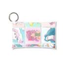 猫のあいさつのねこや女の子たち Mini Clear Multipurpose Case