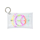 薈.collectionのLove＆peaceシリーズRainbowcolorバージョン Mini Clear Multipurpose Case