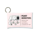 ピーキーモンスターズ【PeakyMonsters】ピキモングッズ公式ショップのモノクロピンク(ミニマルチケース)ピキモンキッチンカーシリーズ Mini Clear Multipurpose Case