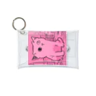 rikanのピンクキャット Mini Clear Multipurpose Case