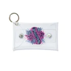 N SAUNA LOGOのネオン風花柄サウナロゴ11　花柄ver.4 Mini Clear Multipurpose Case