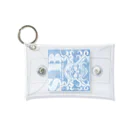 Ａ’ｚｗｏｒｋＳのSKULL&BONE TRIBAL GRUNGE WHT ON DENIM Mini Clear Multipurpose Case