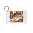 SkyBlueのかわいい三毛猫 Mini Clear Multipurpose Case