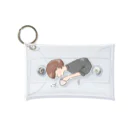 Sakikoのほっとひと息つく女の子　グレー Mini Clear Multipurpose Case