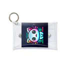 キャピキャピのネオン系の可愛い猫 Mini Clear Multipurpose Case