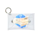 SANKAKU DESIGN STOREの僕らはただの動物。 青 Mini Clear Multipurpose Case