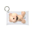 💜Salon de Lucia💜のPeek-a-boo Teddy sepia Mini Clear Multipurpose Case