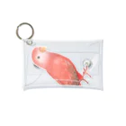 まめるりはことりのアキクサインコ　ピンク【まめるりはことり】 Mini Clear Multipurpose Case