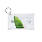 まめるりはことりのサザナミインコ　グリーン【まめるりはことり】 Mini Clear Multipurpose Case