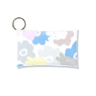 なでしこ@デザインの花柄×ウサギ Mini Clear Multipurpose Case