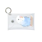 まめるりはことりのおしゃまな止まり木セキセイインコちゃん【まめるりはことり】 Mini Clear Multipurpose Case