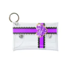 みかんの実のアクスタケース リボン黒レース purple Mini Clear Multipurpose Case