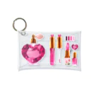 Ukeiのショップのjewelry cosme pink Mini Clear Multipurpose Case