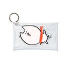 けちゃっぷごはんのお店のマフラーねこ Mini Clear Multipurpose Case