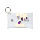 みかんの実のアクスタケース 豹柄ネイル purple Mini Clear Multipurpose Case