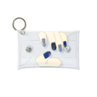 みかんの実のアクスタケース 豹柄ネイル blue Mini Clear Multipurpose Case