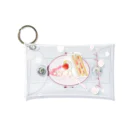 ERIMO–WORKSのSweets Lingerie mini clear multi case "Strawberry short cake"  Mini Clear Multipurpose Case