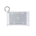 rilybiiのサクランボ柄 グレーブルー Mini Clear Multipurpose Case