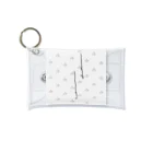 rilybiiの flower pattern* logo Message Mini Clear Multipurpose Case