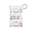 NORIMA'S SHOP のおしゃれなメガネをかけた猫たちのイラスト Mini Clear Multipurpose Case