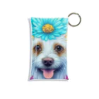 znbmsrrの花柄のポメラニアン犬と子犬。 女の子と男の子への美しい贈り物。 Mini Clear Multipurpose Case