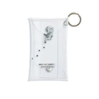 onehappinessのねこちゃんのお散歩 肉球（グレー）　onehappiness Mini Clear Multipurpose Case