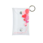 hanaの推し活ショップのred ＆ pink balloons Mini Clear Multipurpose Case