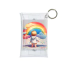 baby umbrellaの虹を見る赤ちゃん Mini Clear Multipurpose Case