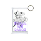 Heart-of-JapneseCultureのShal We Dance（ブルー、白抜き） Mini Clear Multipurpose Case