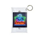 N SAUNA LOGOのネオン風サウナロゴ2 Mini Clear Multipurpose Case