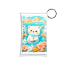 りんりんの可愛いシロクマちゃんショップ　かわいいよ！の白くてふわふわのシロクマちゃんと花々 Mini Clear Multipurpose Case