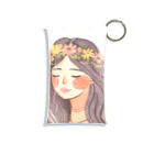 moanaの水彩画　花冠の女性 Mini Clear Multipurpose Case